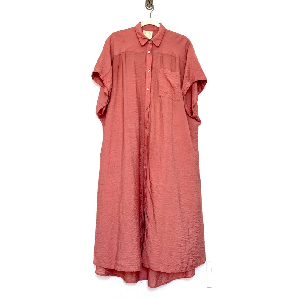 FREE PEOPLE Collared Short-Sleeve Kimono